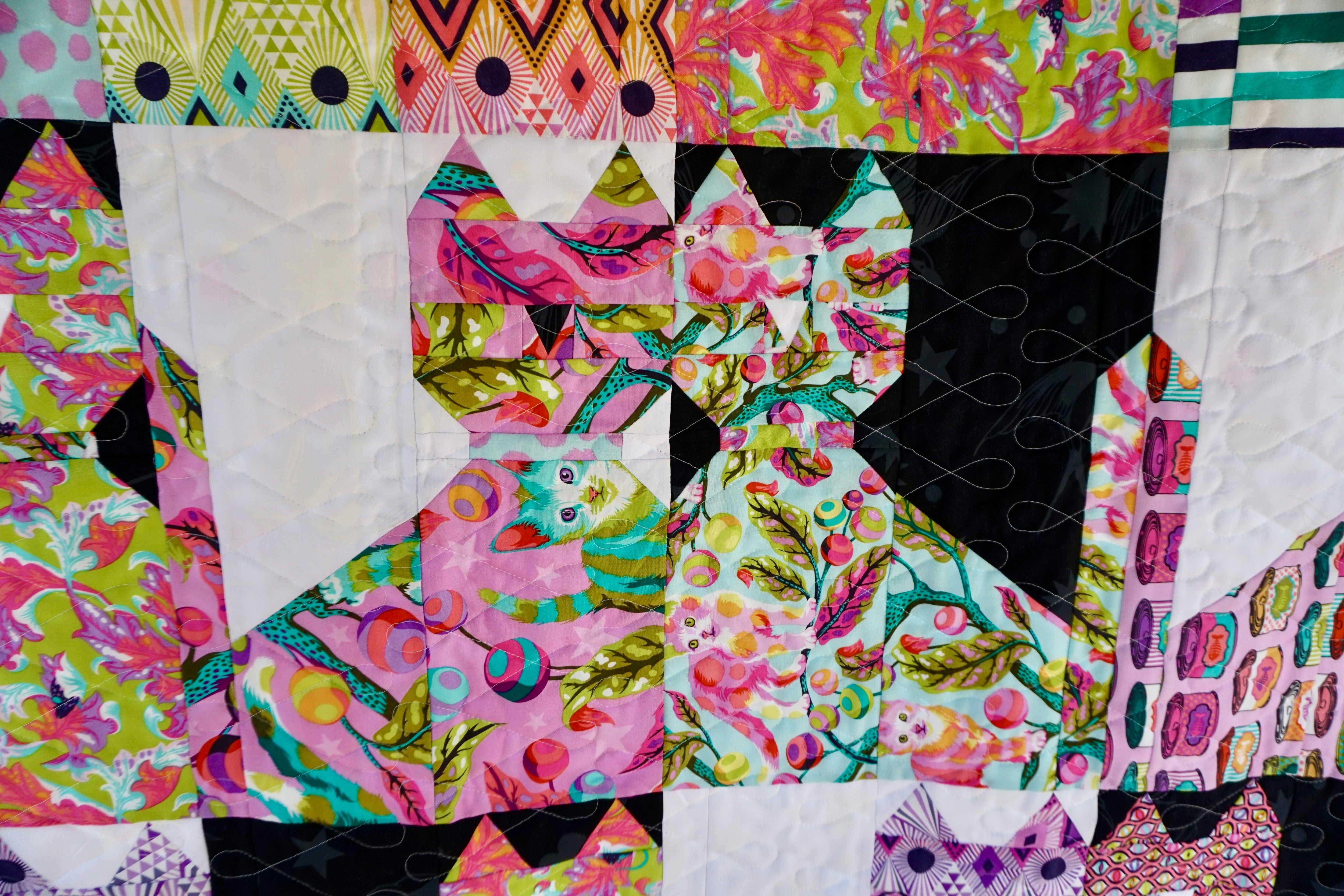 Tabby Road | Disco Kitty Technomint by Tula Pink | Quilting Cotton