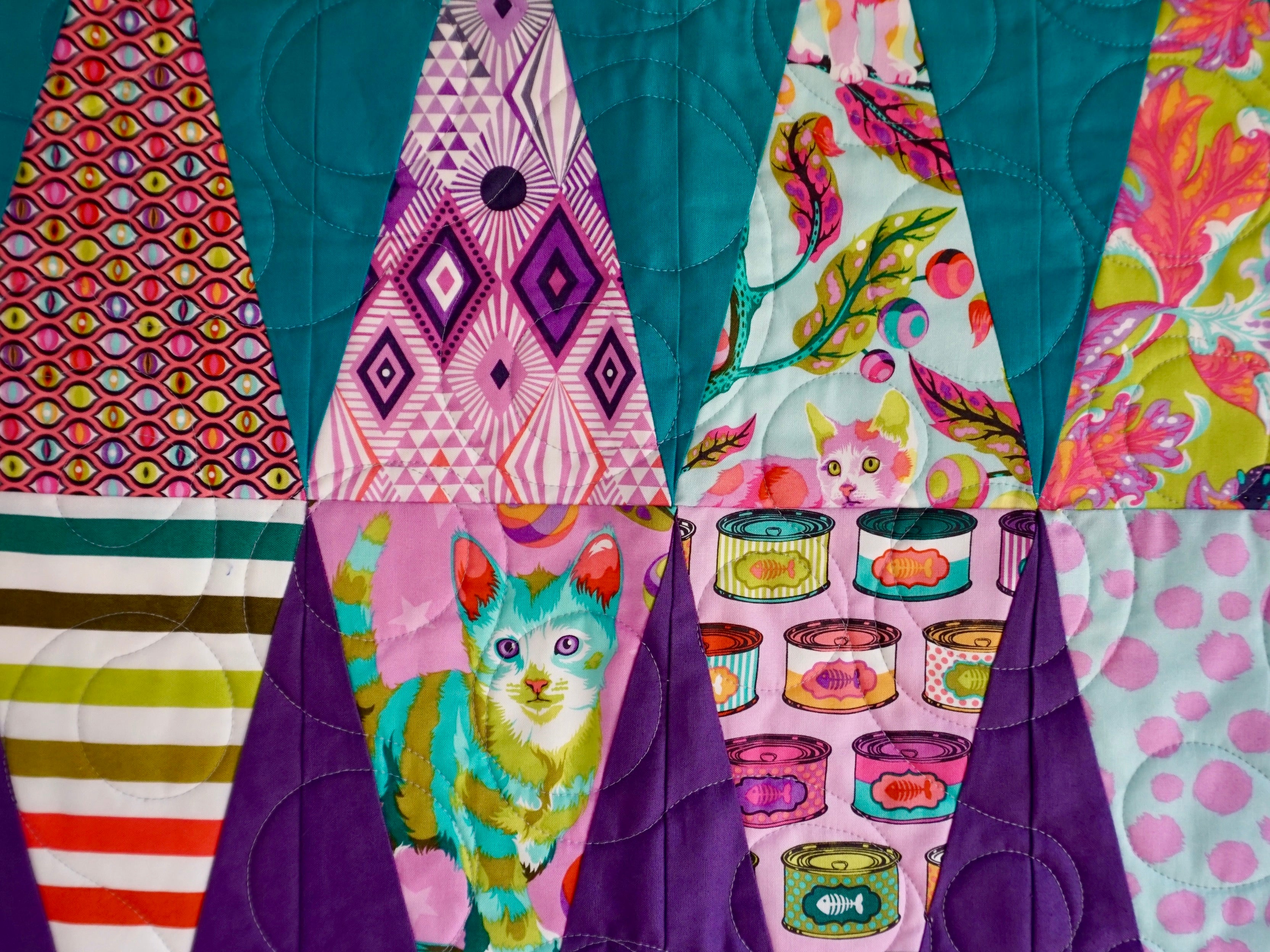 Tabby Road | Club Kitty Electroberry by Tula Pink | Quilting Cotton