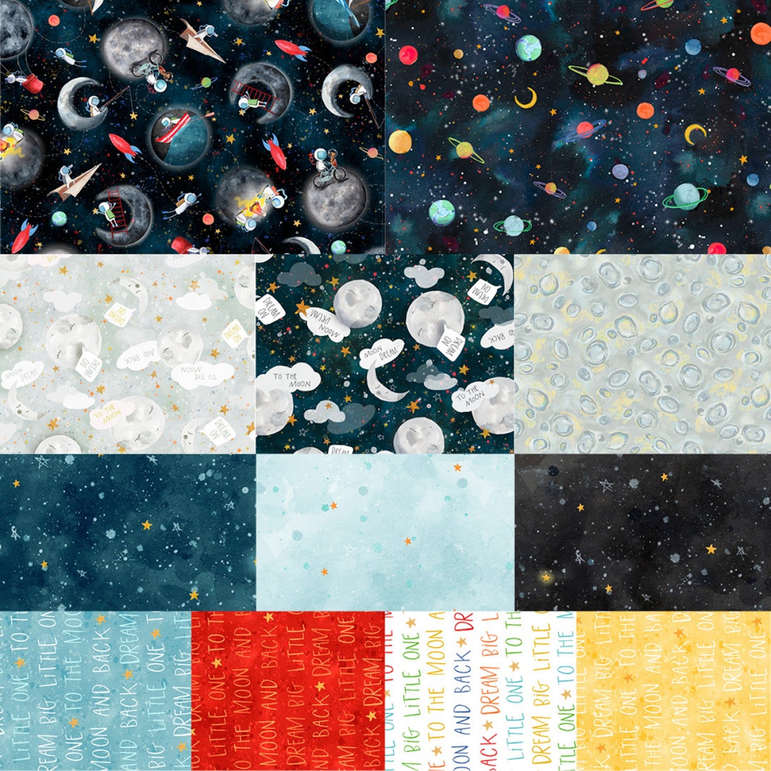 To the Moon | 2.5" Strip Roll by Rachel Nieman for P&B Textiles | 40 pcs