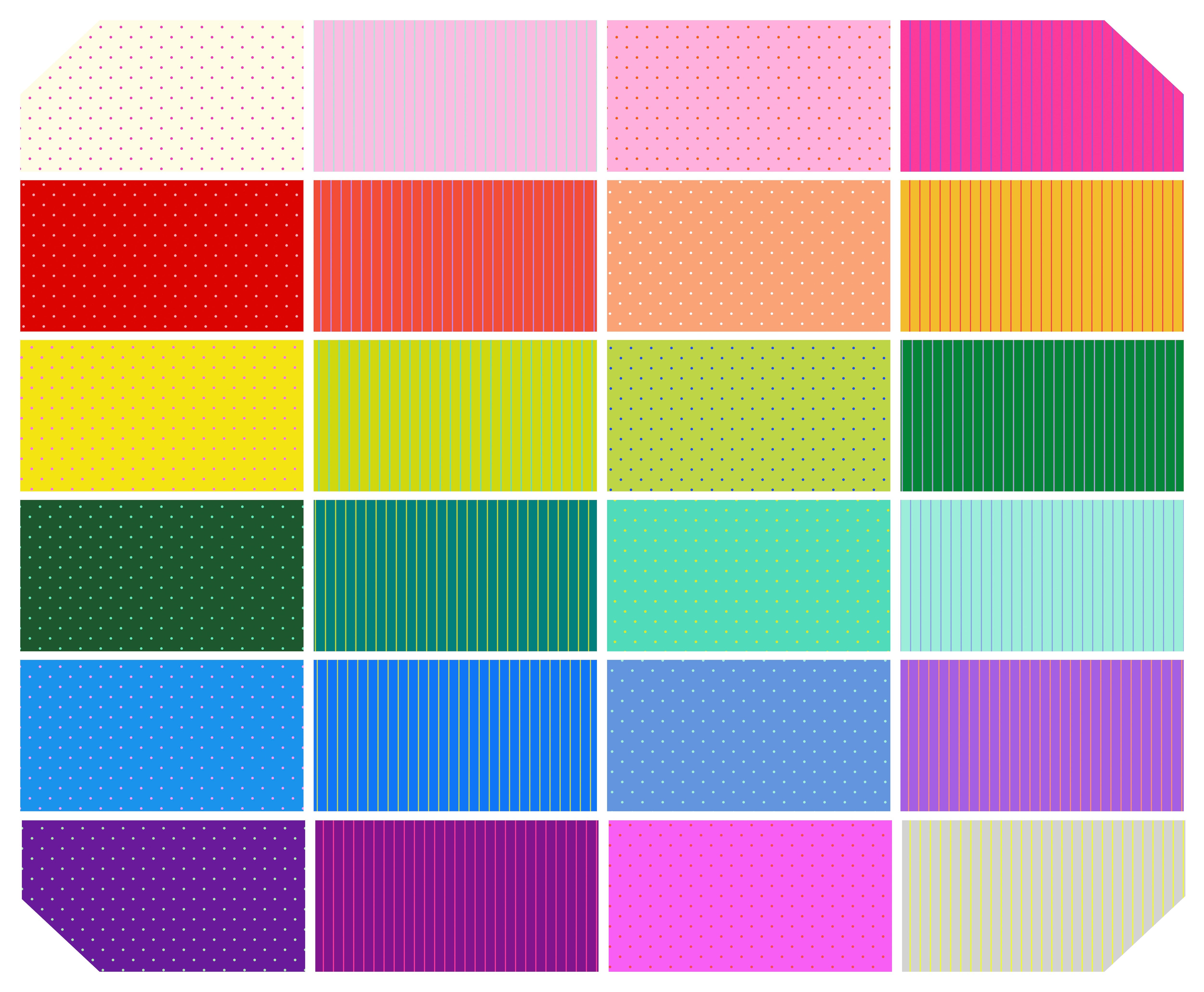 True Colors | Tiny Coordinates 10" Square Pack by Tula Pink for Free Spirit | 42 pcs