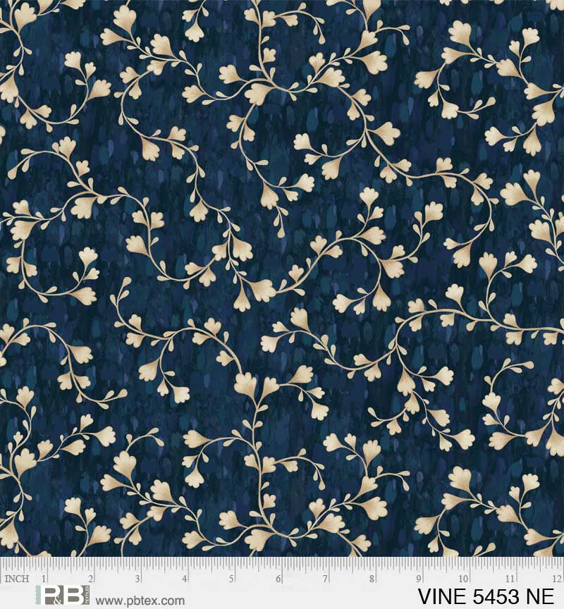 Vineyard 108" Quilt Backing | Navy/Ecru | Jeremiah Ketner for P&B Textiles