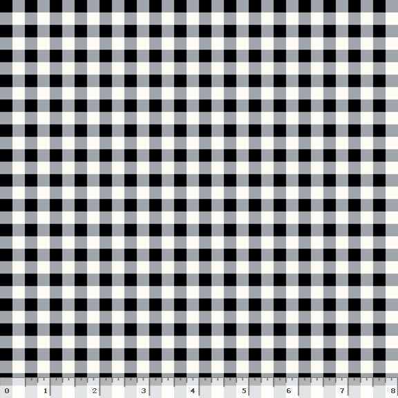 Gingham Weaves | 1/4" Gingham Check - Black | Yarn-Dyed Cotton