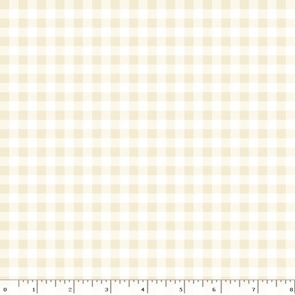 Gingham Weaves | 1/4" Gingham Check - Cream | Yarn-Dyed Cotton