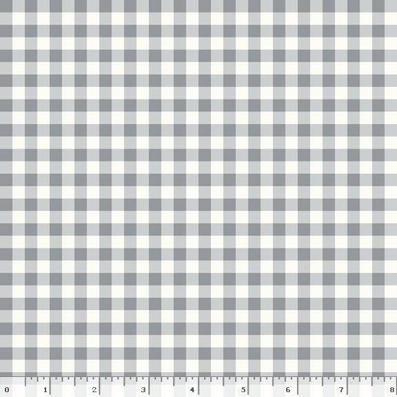 Gingham Weaves | 1/4" Gingham Check - Gray | Yarn-Dyed Cotton