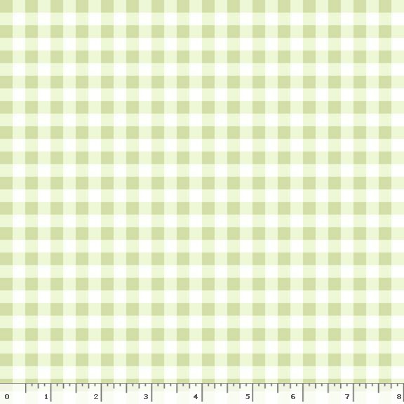 Gingham Weaves | 1/4" Gingham Check - Green | Yarn-Dyed Cotton