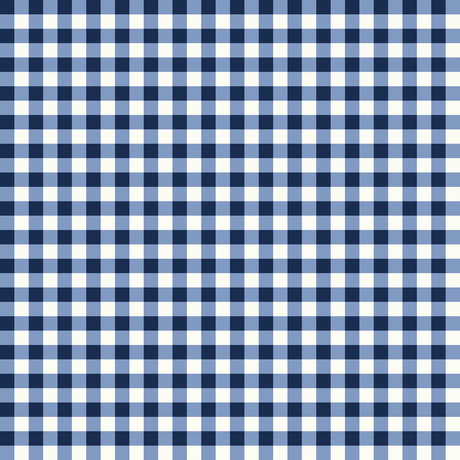 Gingham Weaves | 1/4" Gingham Check - Navy | Yarn-Dyed Cotton