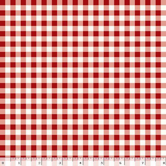 Gingham Weaves | 1/4" Gingham Check - Red | Yarn-Dyed Cotton