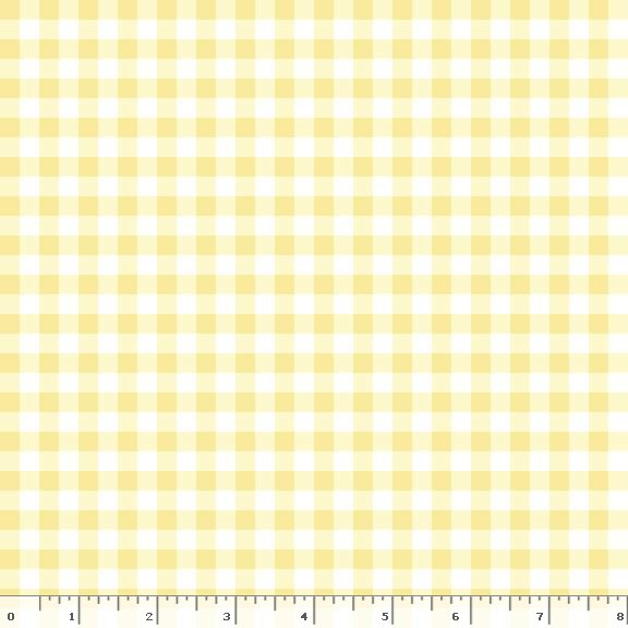 Gingham Weaves | 1/4" Gingham Check - Yellow | Yarn-Dyed Cotton