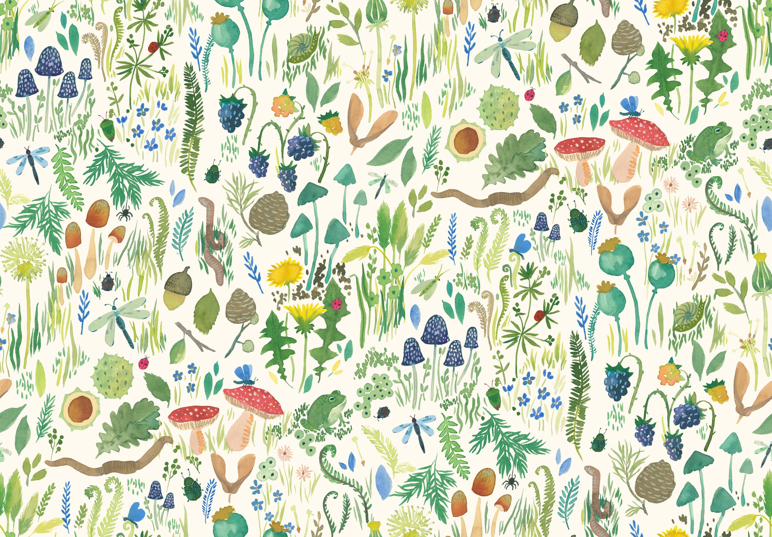 Garden Explorer | Main - Spring by Wee Blue Bell for Lewis & Irene | WB016