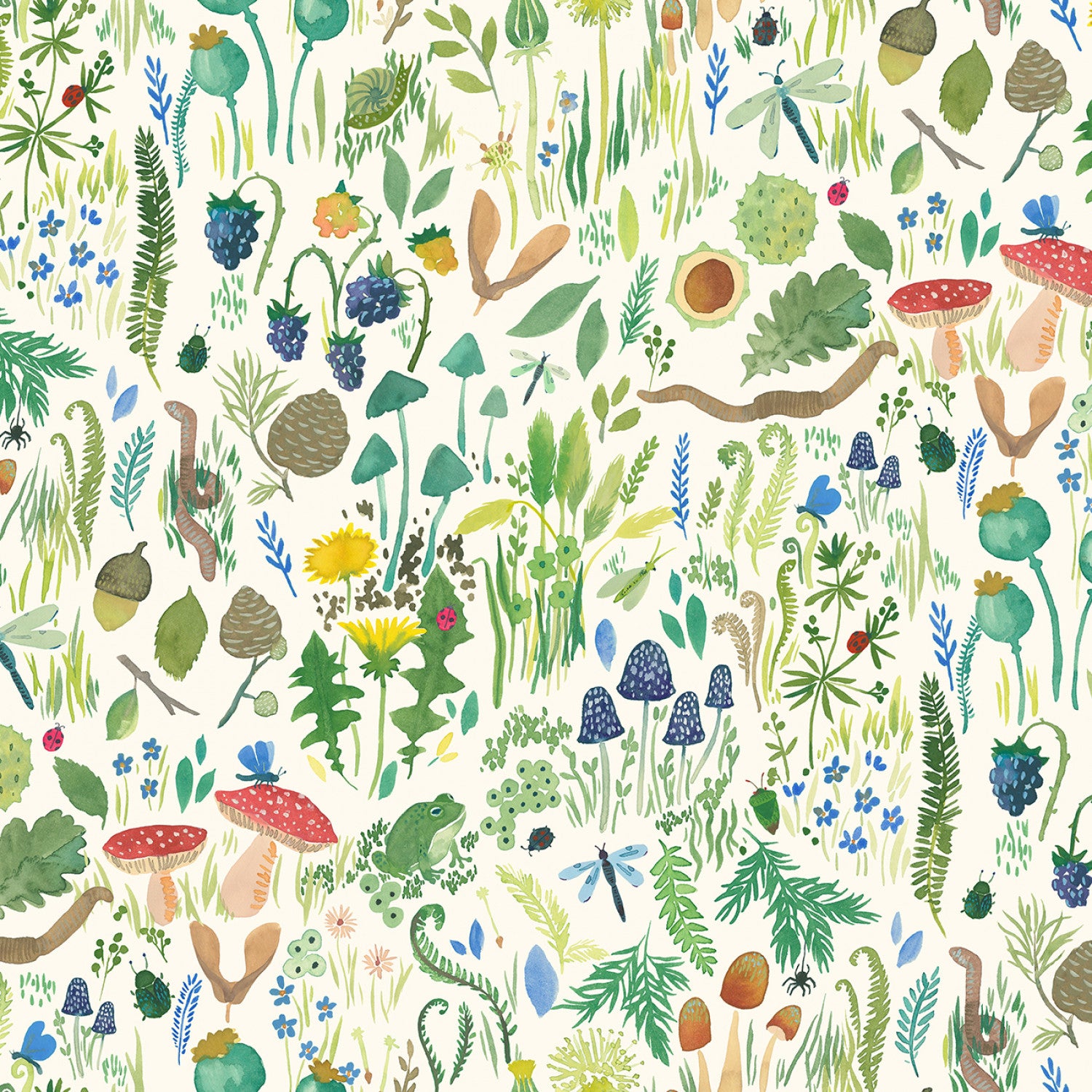 Garden Explorer | Main - Spring by Wee Blue Bell for Lewis & Irene | WB016