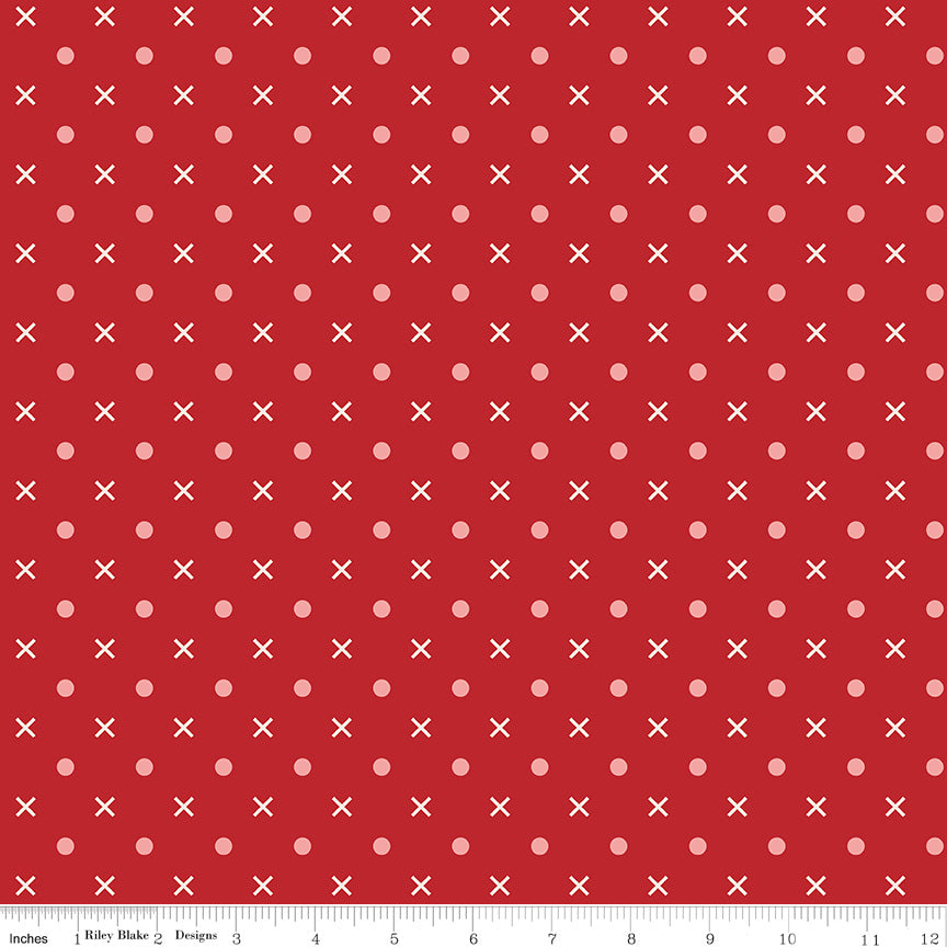 Bee Dots | Schoolhouse 108" Wide Backing Fabric by Lori Holt for Riley Blake | WB14183-SCHOOL