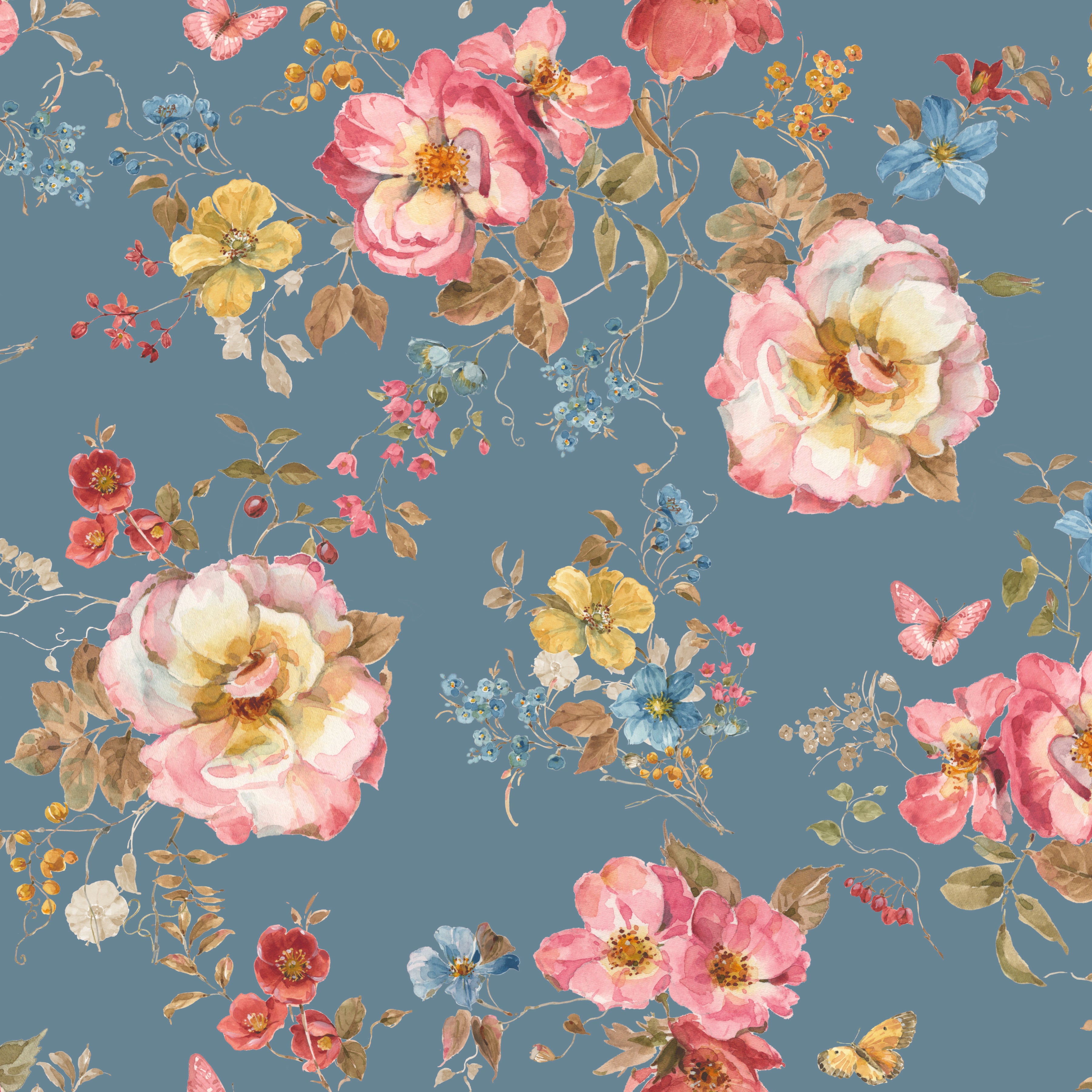 Countryside | Floral Storm 108" Wide Back by Lisa Audit for Riley Blake | WB14538-STORM