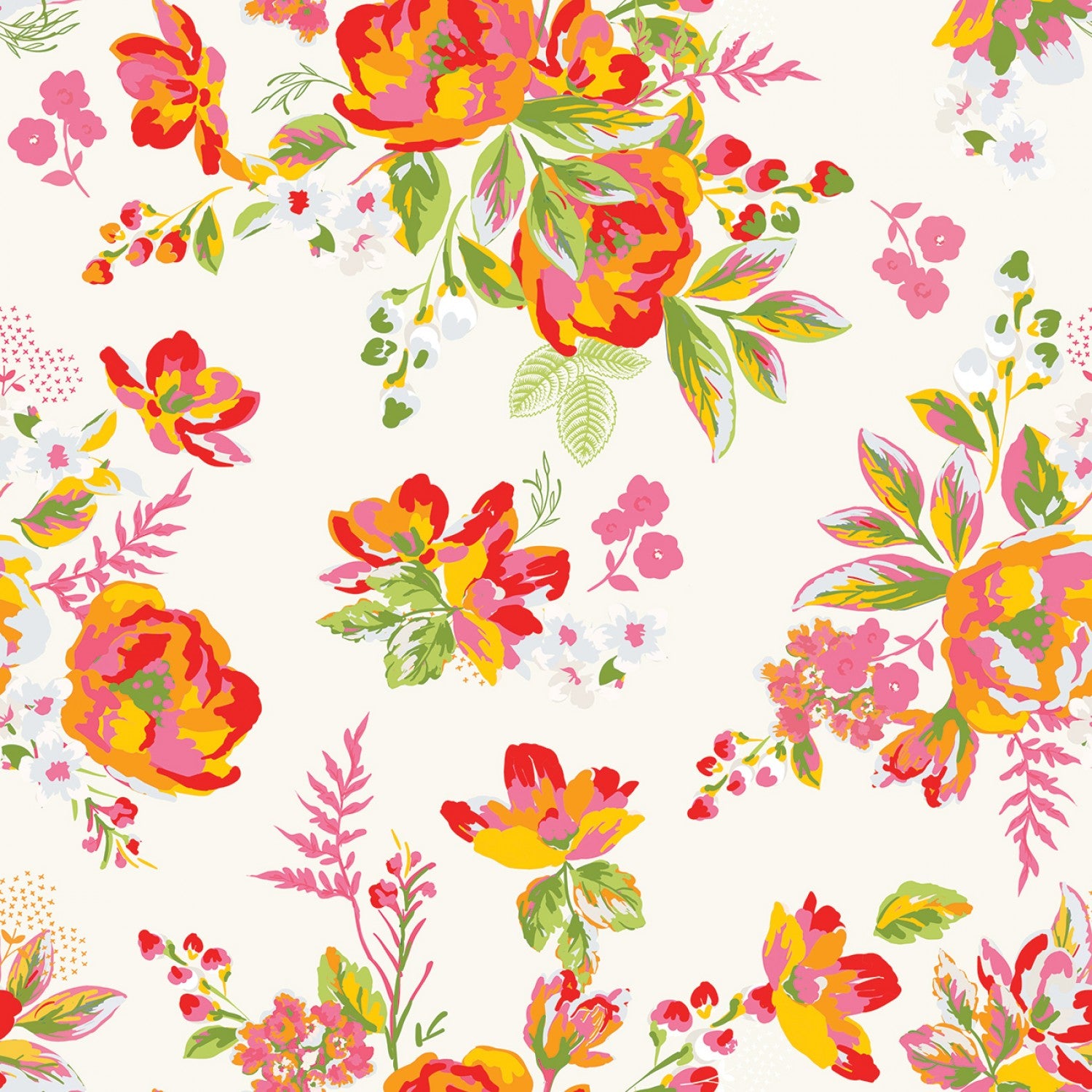Picnic Florals - Floral Cream 108" Wide Backing by My Mind's Eye for Riley Blake