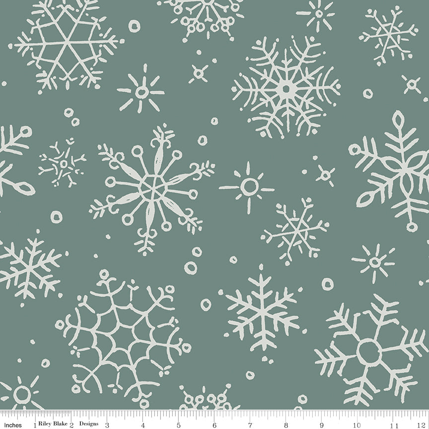 Magical Winterland | Snowflake Winter 108" Wide Back by Lisa Audit for Riley Blake | WB14949-WINTER