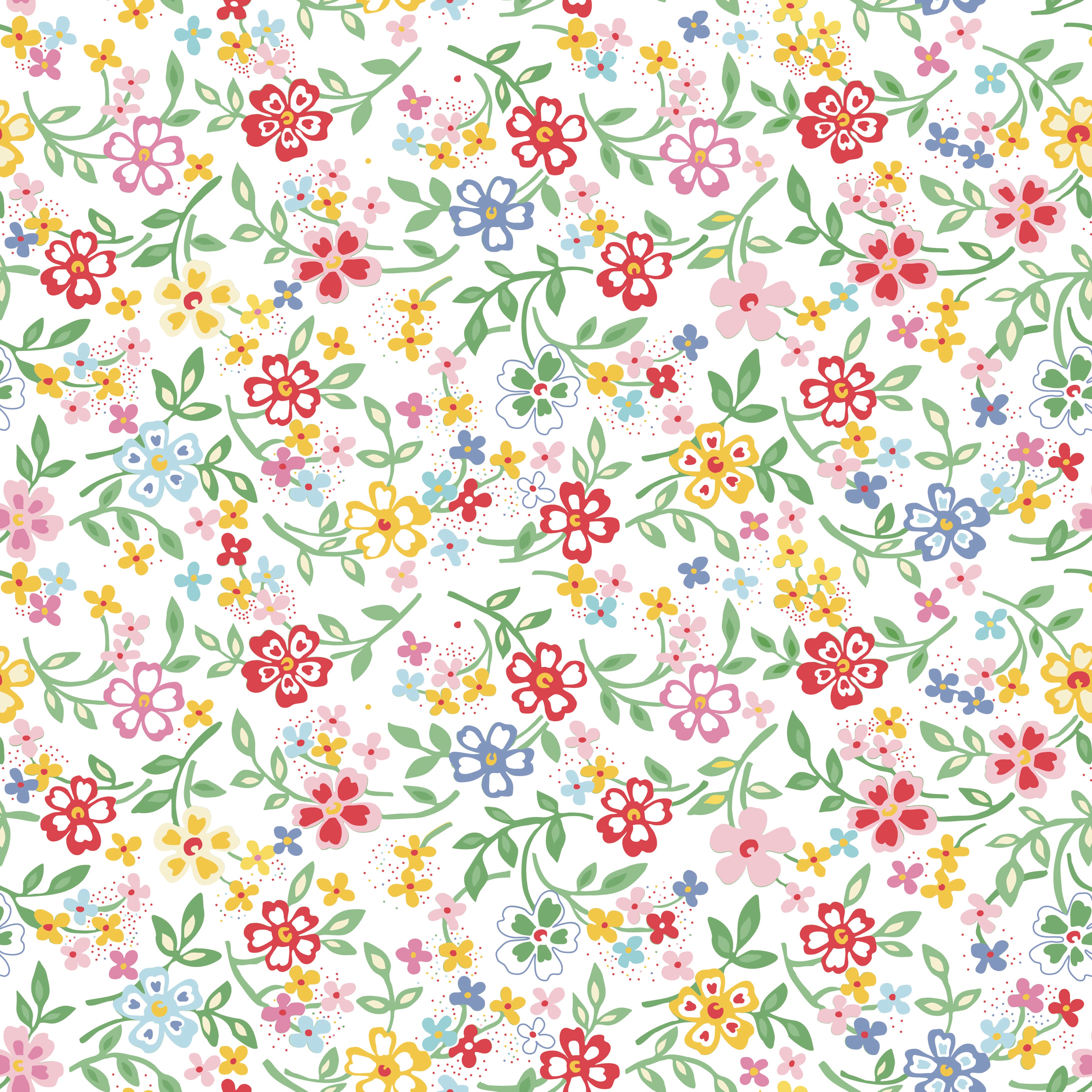 Always in Season | Blooming Bright White 108" Wide Backing by American Jane for Riley Blake | WB15111-WHITE