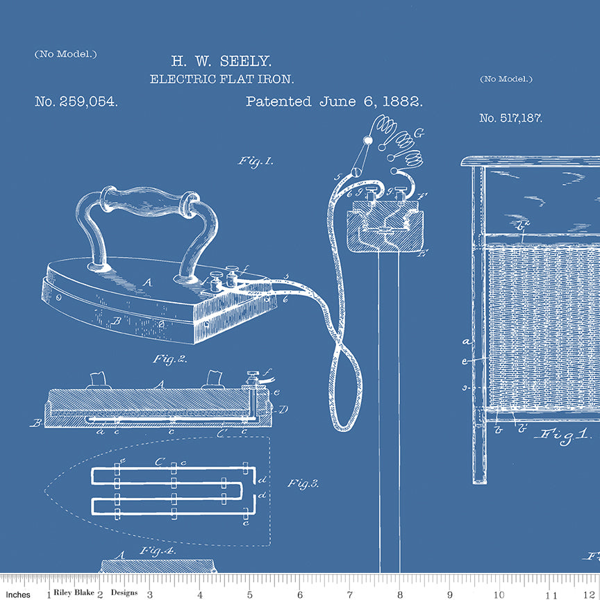 Press On | Clothing Care Blue 108" Wide Back by J. Wecker Frisch for Riley Blake | WB15265-BLUE