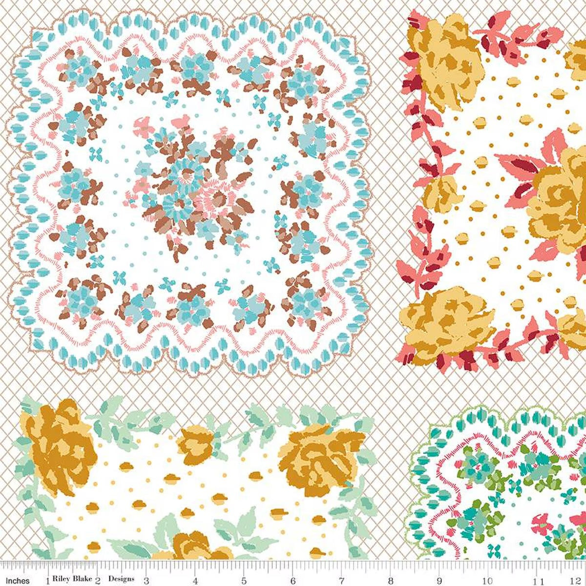 Granny Chic | 108" Quilt Backing - Handkerchief Multi by Lori Holt for Riley Blake | WB15575-MULTI