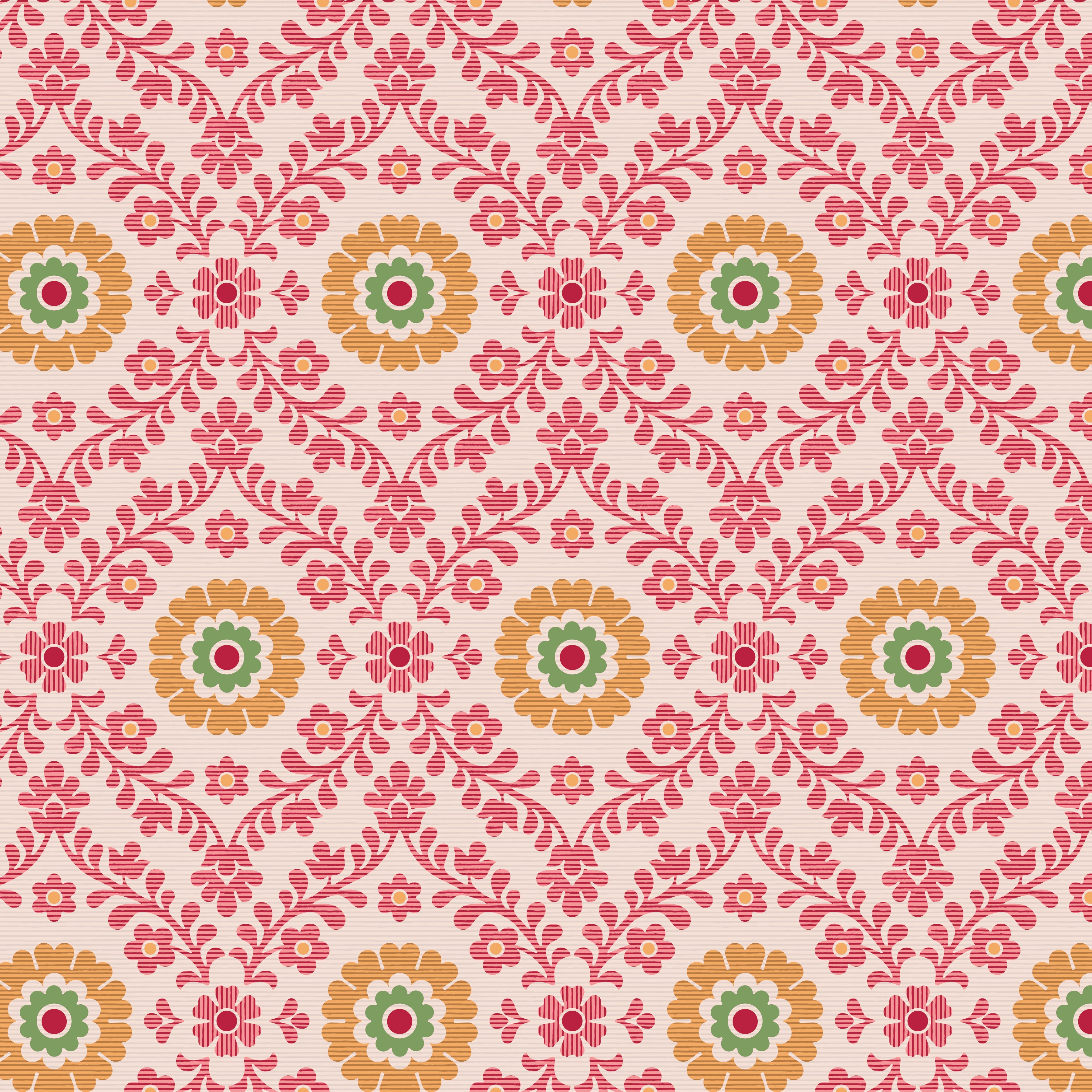 Granny Chic | 108" Quilt Backing - Wallpaper Marigold by Lori Holt for Riley Blake | WB15895-MARIGOLD