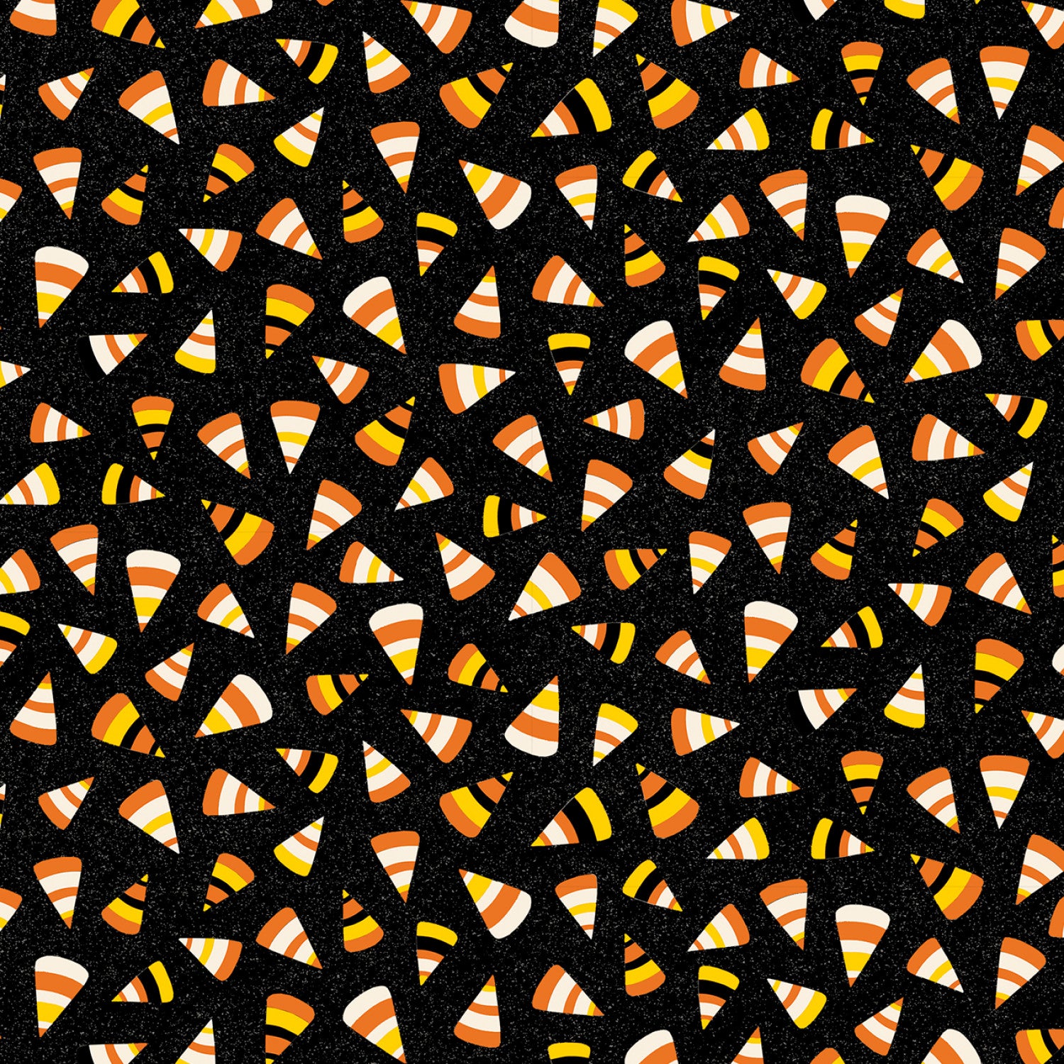 Witching Hour | Tossed Candy Corn Black | Heather Dutton for P&B Textiles