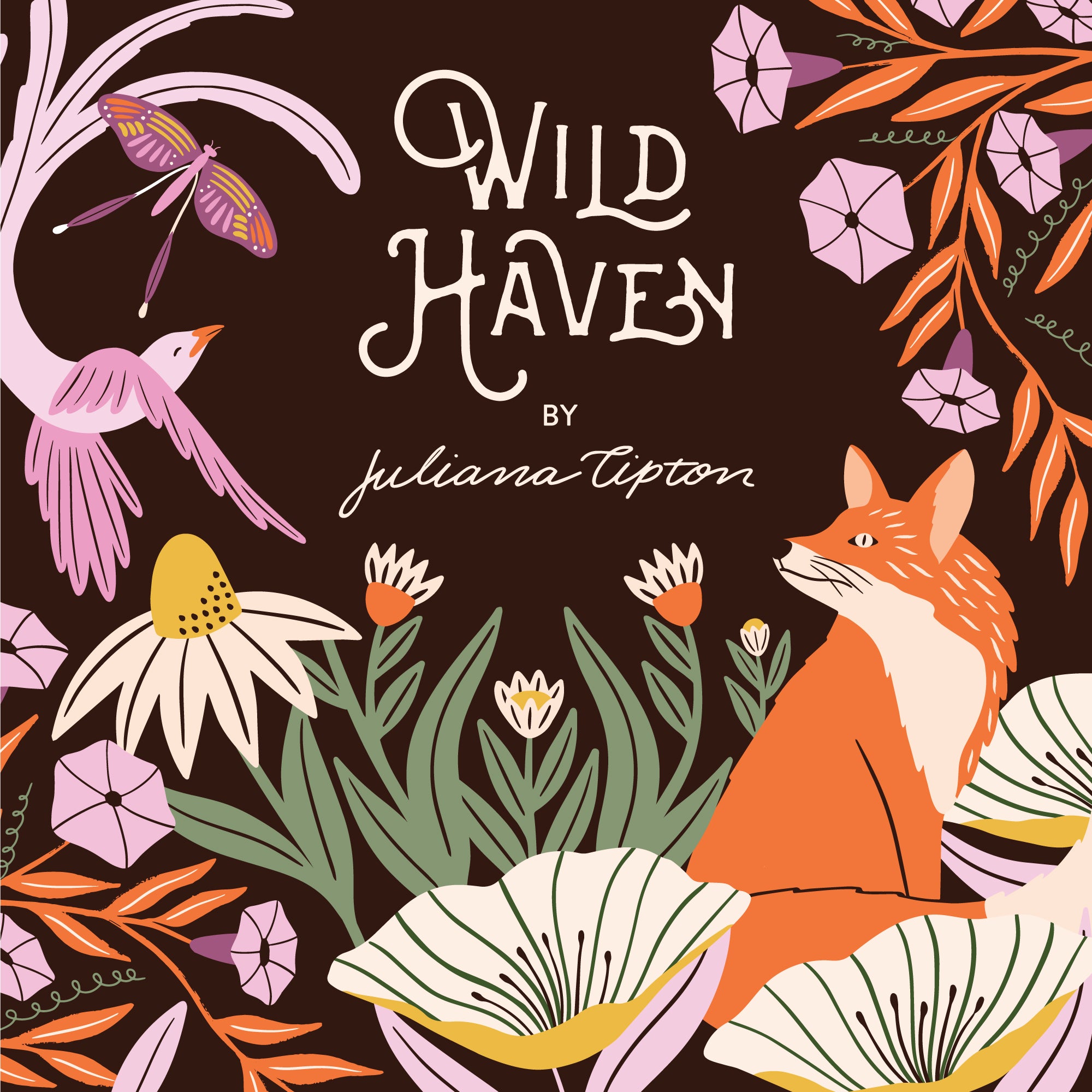 Wild Haven - Foxy Daisies by Juliana Tipton for Cloud9 - Organic Cotton