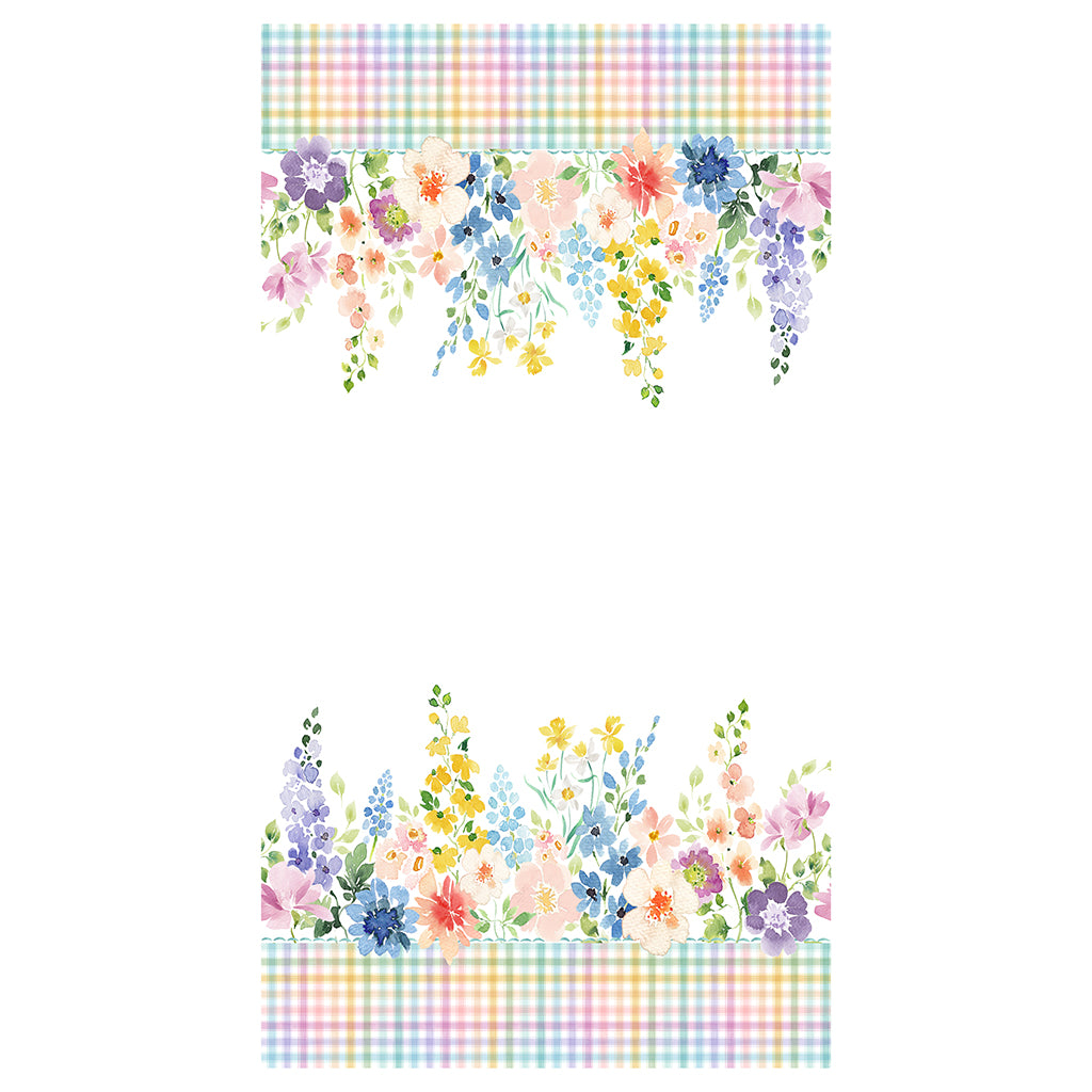 Spring Has Sprung | Multi Color Digital Double Border by Heatherlee Chan for Clothworks | Y4007-55