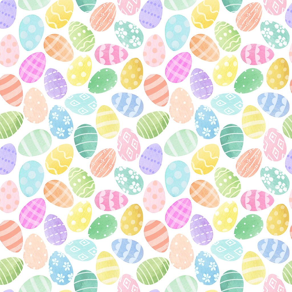 Spring Has Sprung | Multi Color Digital Easter Eggs by Heatherlee Chan for Clothworks | Y4010-55