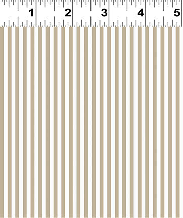 Sandy Toes - Stripes Taupe by Anita Jeram for Clothworks