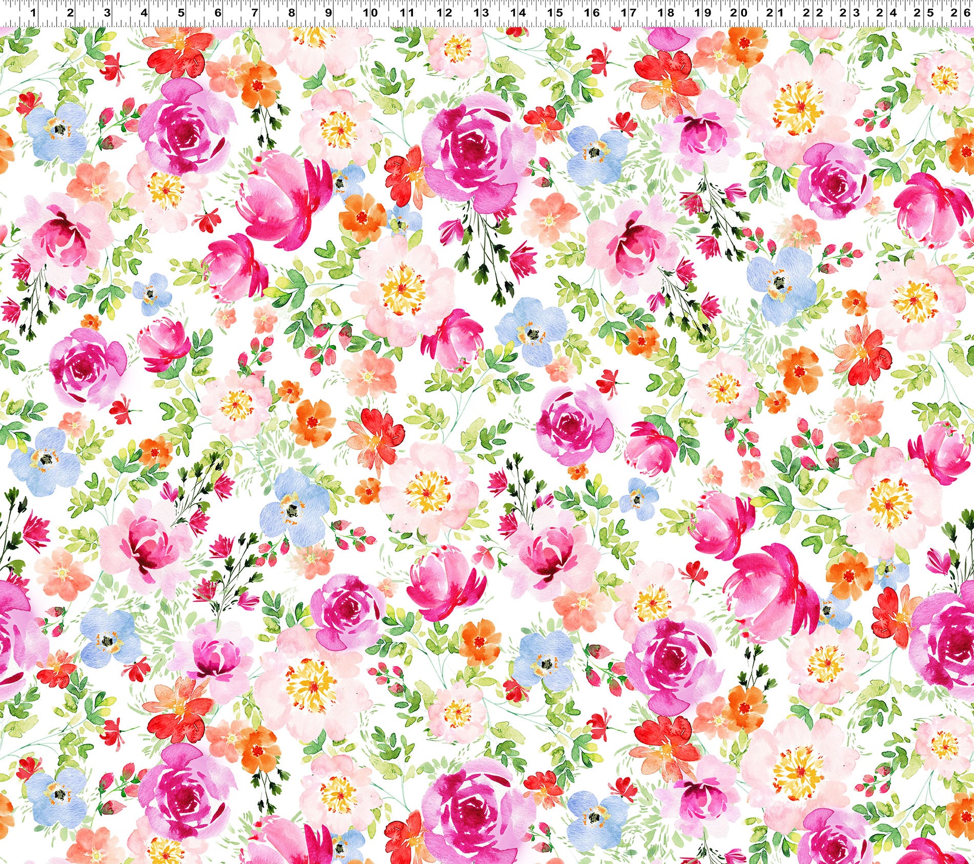 Flourish | Multi Color Digital Rose Garden by Heatherlee Chan for Clothworks | Y4093-55