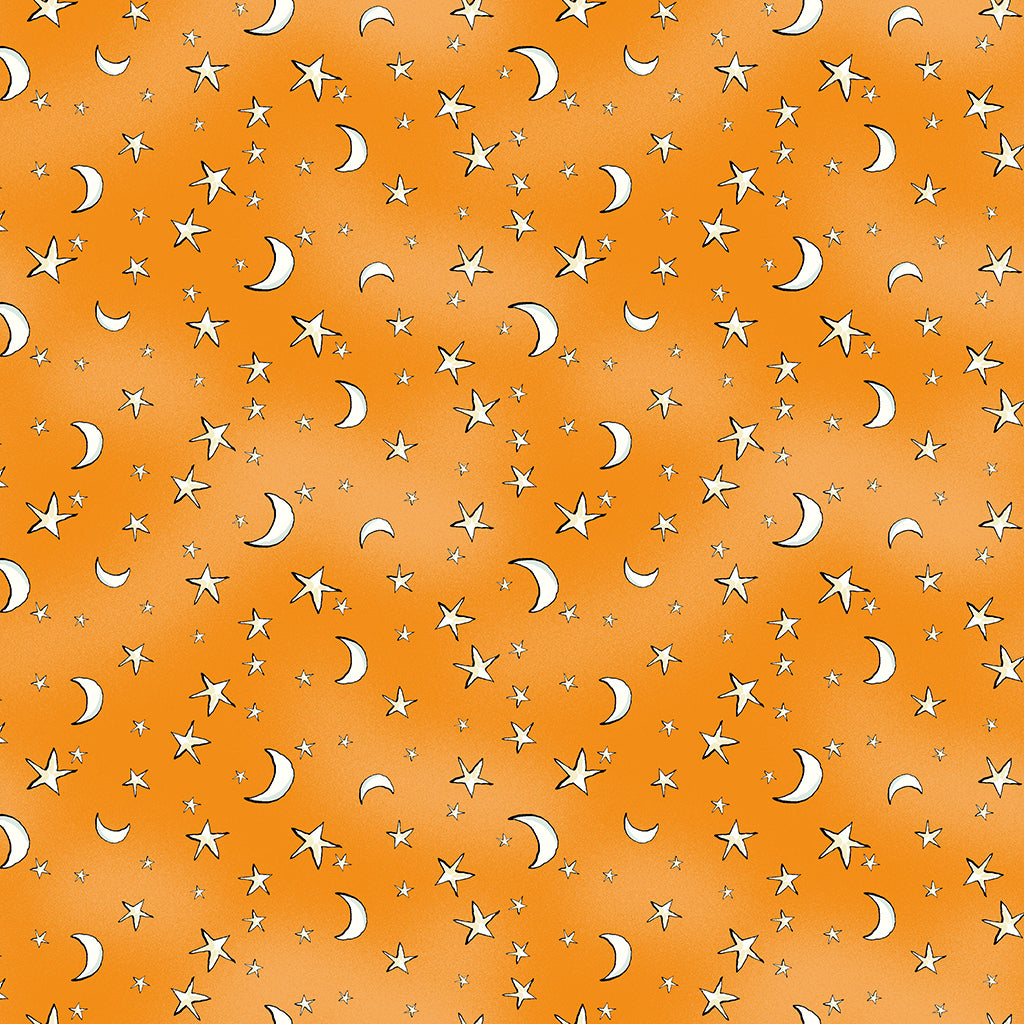 Halloween Parade | Orange Night Sky by Anita Jeram for Clothworks
