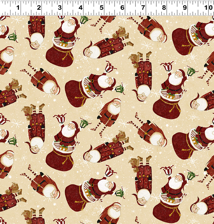 Gingerbread Christmas | Dark Butter Santas by Dan DiPaolo for Clothworks