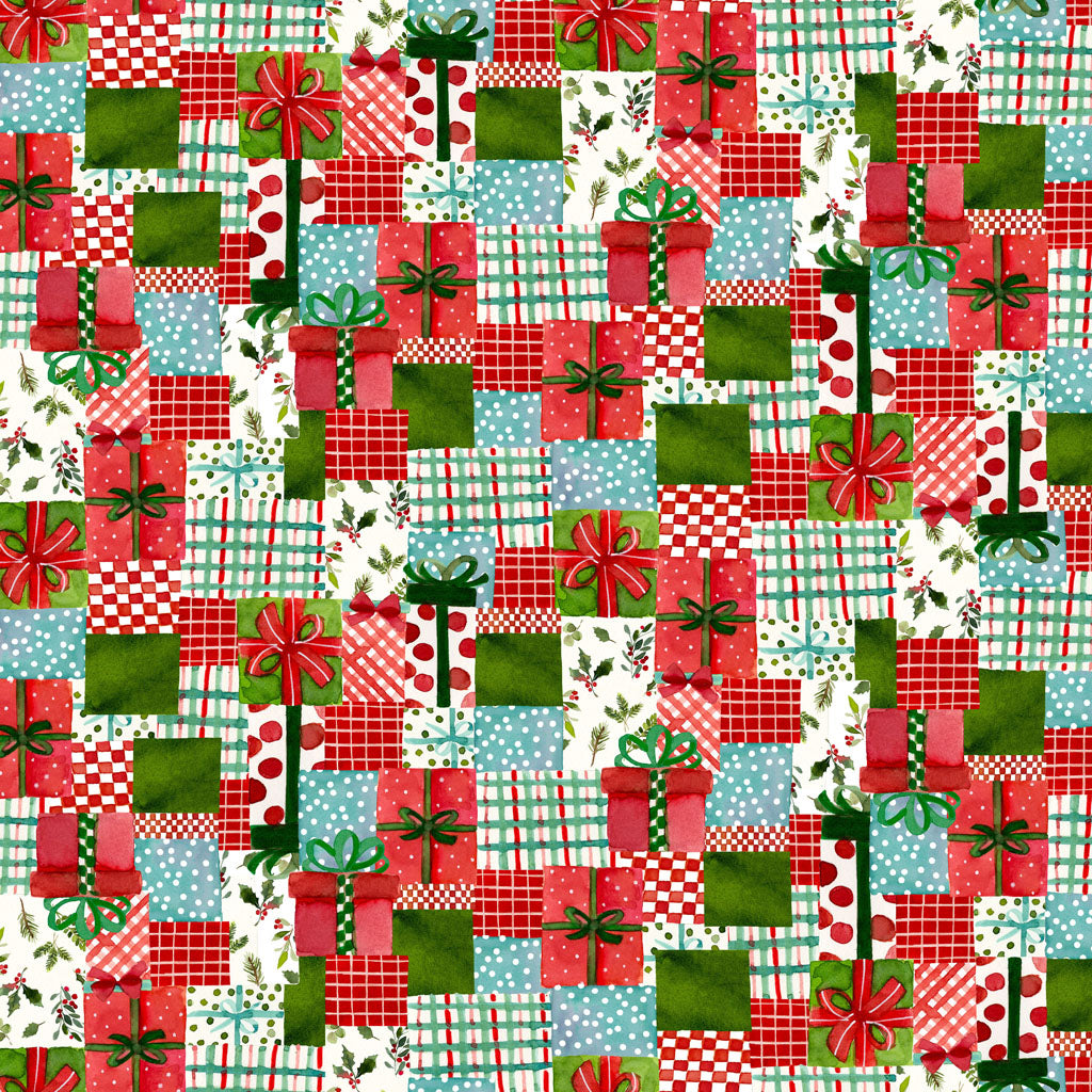 Snowman Christmas | Multi Color Digital Gift Wrap by Sue Zipkin for Clothworks | Y4142-55