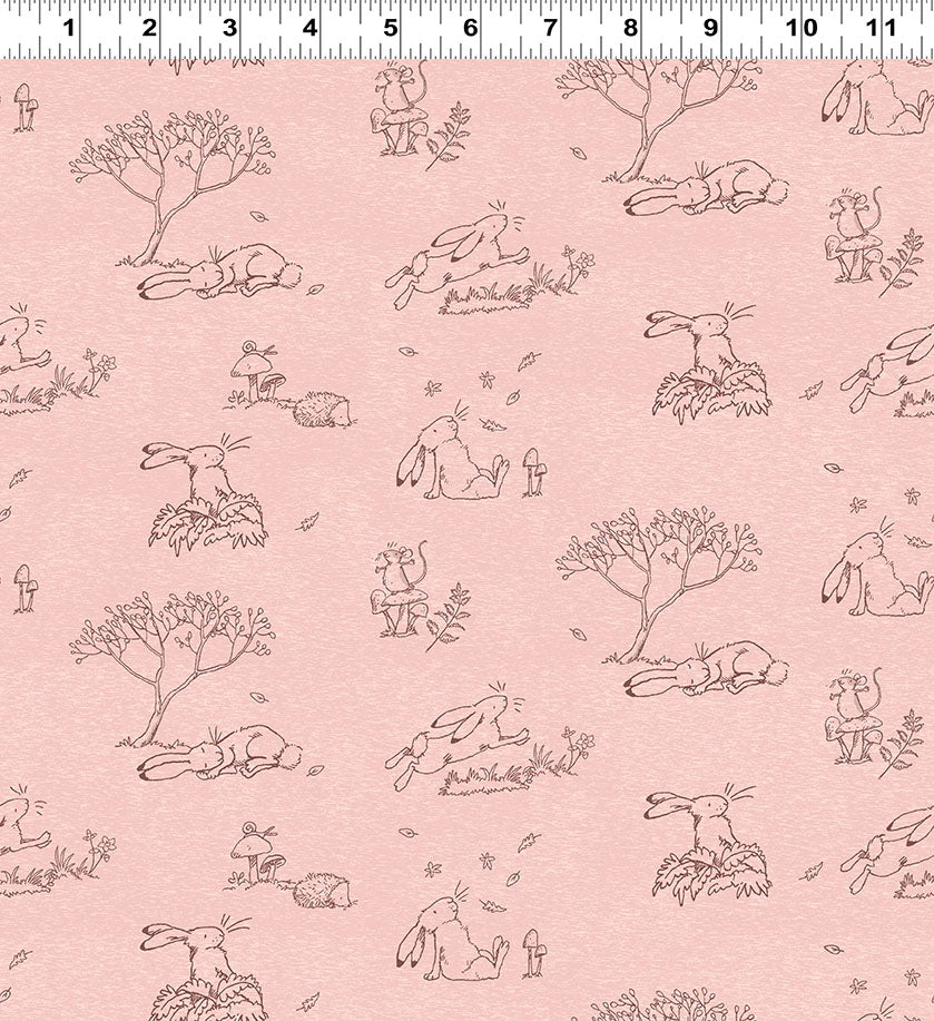 Guess How Much I Love You 2024 | Coral Toile by Anita Jeram for Clothworks | 100% Quilting Cotton