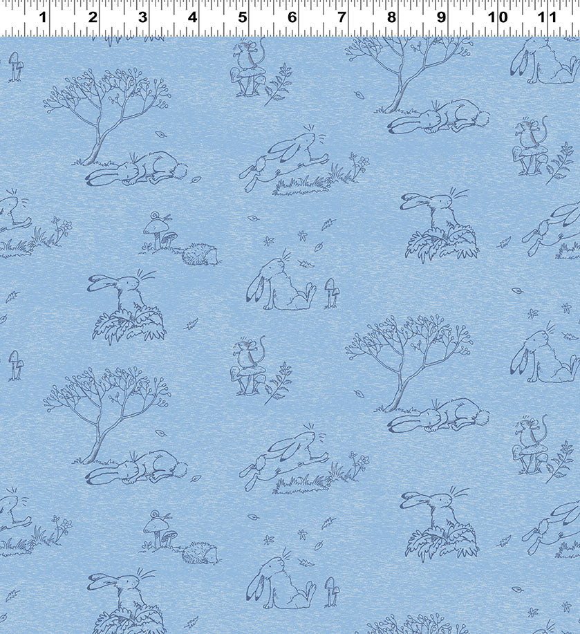 Guess How Much I Love You 2024 | Denim Toile by Anita Jeram for Clothworks | 100% Quilting Cotton