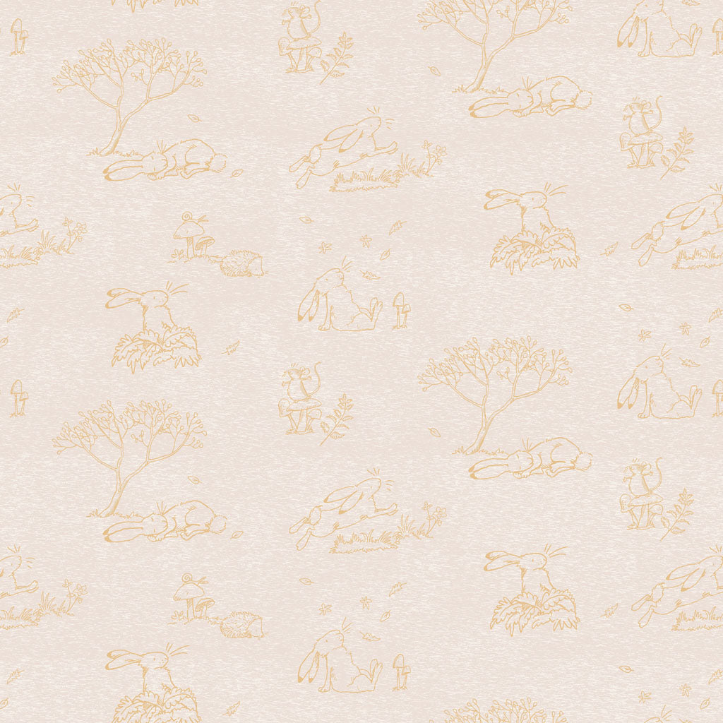 Guess How Much I Love You 2024 | Light Khaki Toile by Anita Jeram for Clothworks | 100% Quilting Cotton