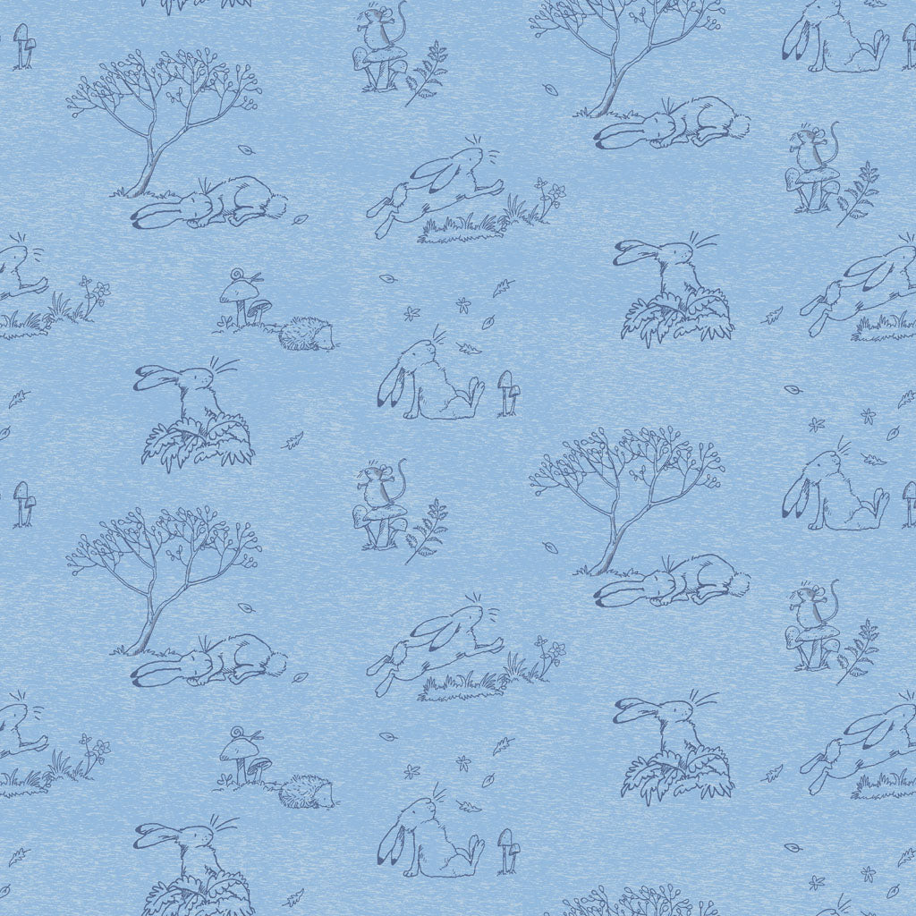 Guess How Much I Love You 2024 | Denim Toile by Anita Jeram for Clothworks | 100% Quilting Cotton