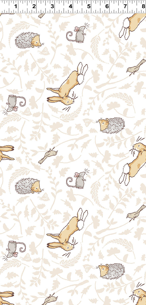 Guess How Much I Love You 2024 | White Forest Friends by Anita Jeram for Clothworks | 100% Cotton FLANNEL