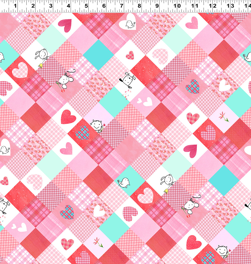 Love is in the Air | Digital Patchwork Multi Color by Jim Ishikawa for Clothworks | Y4289-55