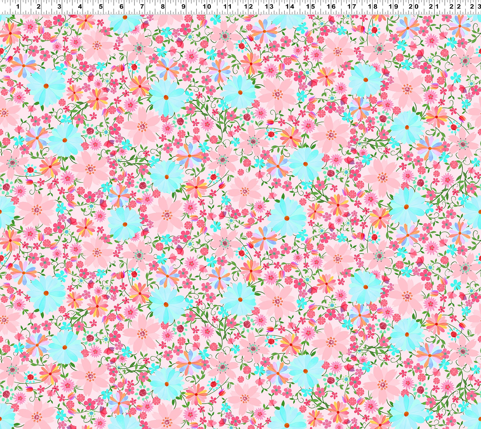 Love is in the Air | Digital Floral Multi Color by Jim Ishikawa for Clothworks | Y4290-55