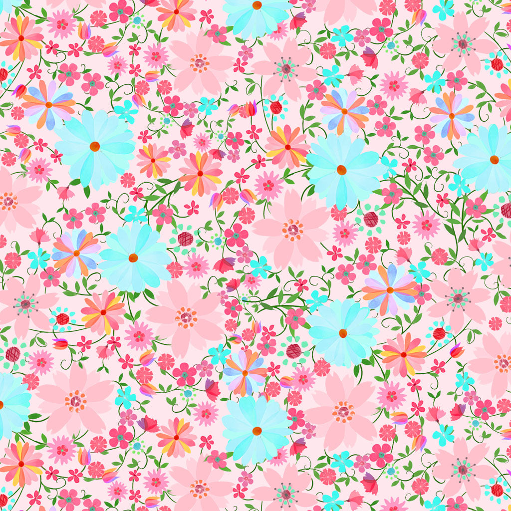 Love is in the Air | Digital Floral Multi Color by Jim Ishikawa for Clothworks | Y4290-55