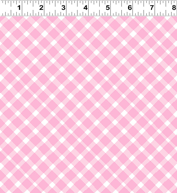 Love is in the Air | Diagonal Plaid Pink by Jim Ishikawa for Clothworks | Y4293-42