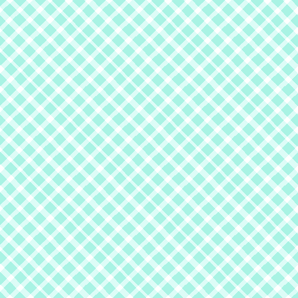 Love is in the Air | Diagonal Plaid Light Teal by Jim Ishikawa for Clothworks | Y4293-103