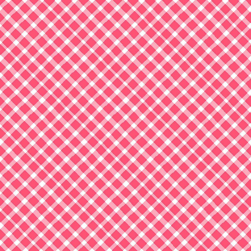 Love is in the Air | Diagonal Plaid Light Red by Jim Ishikawa for Clothworks | Y4293-4