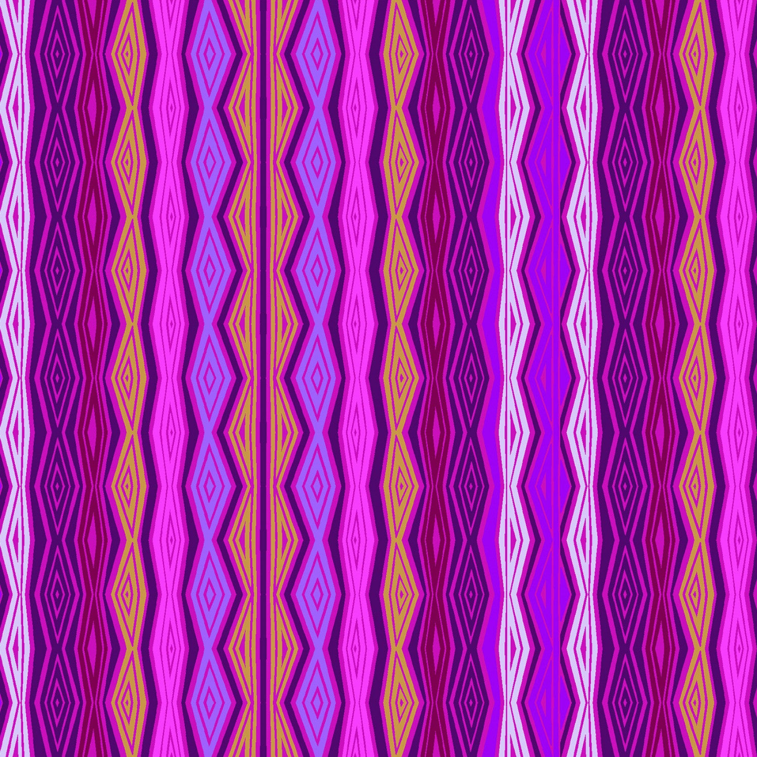 Fantasticats | Digital Geo Stripe Purple by Laurel Burch for Clothworks | Y4345-27