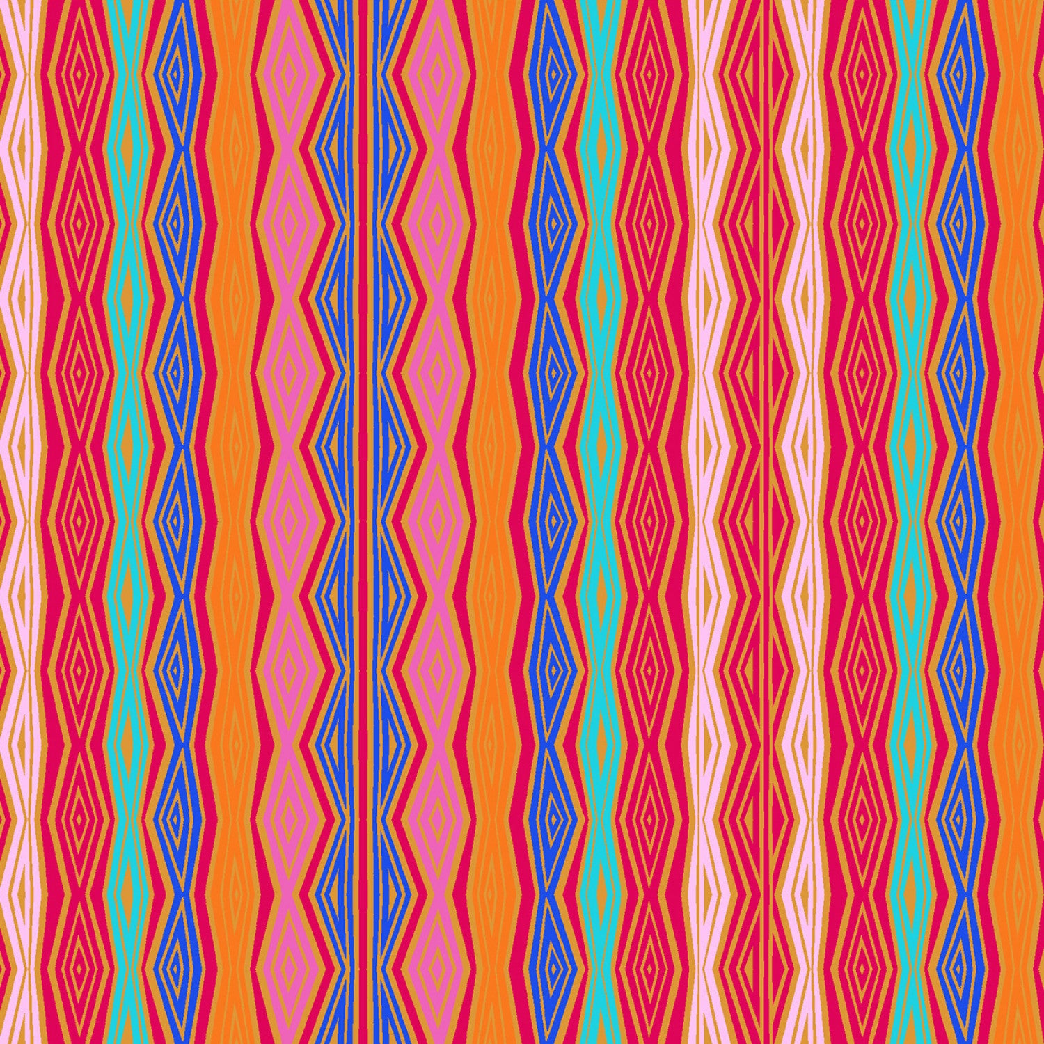 Fantasticats | Digital Geo Stripe Orange by Laurel Burch for Clothworks | Y4345-36