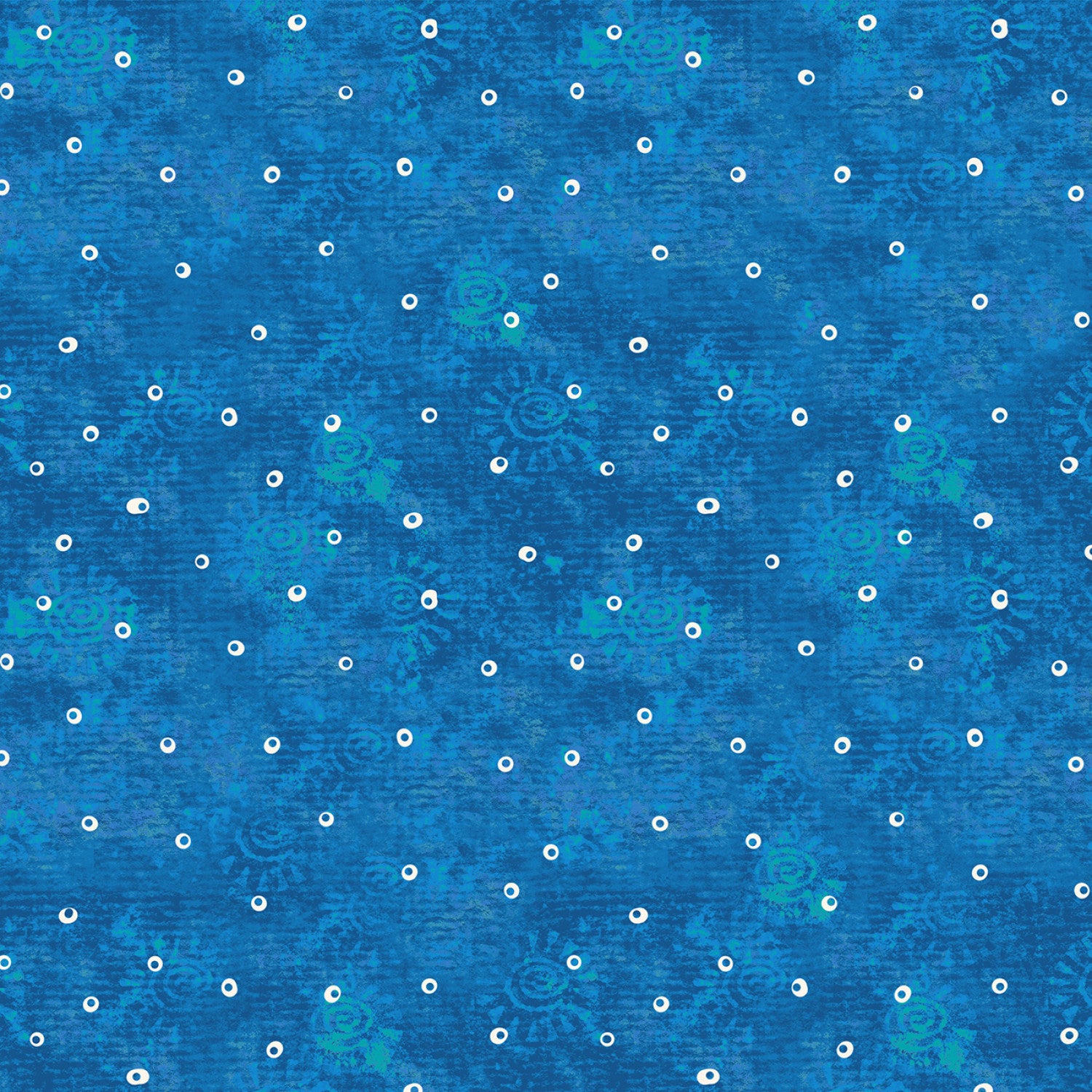 Fantasticats | Digital Hollow Dots Blue by Laurel Burch for Clothworks | Y4347-90