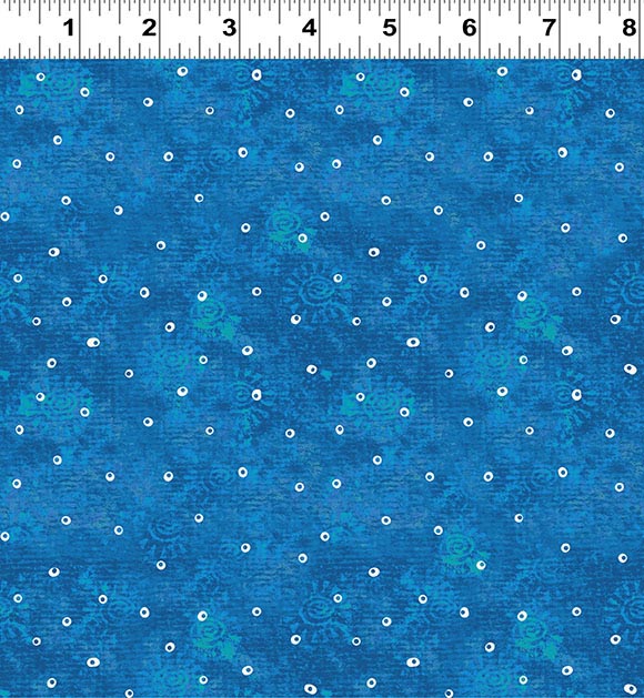 Fantasticats | Digital Hollow Dots Blue by Laurel Burch for Clothworks | Y4347-90