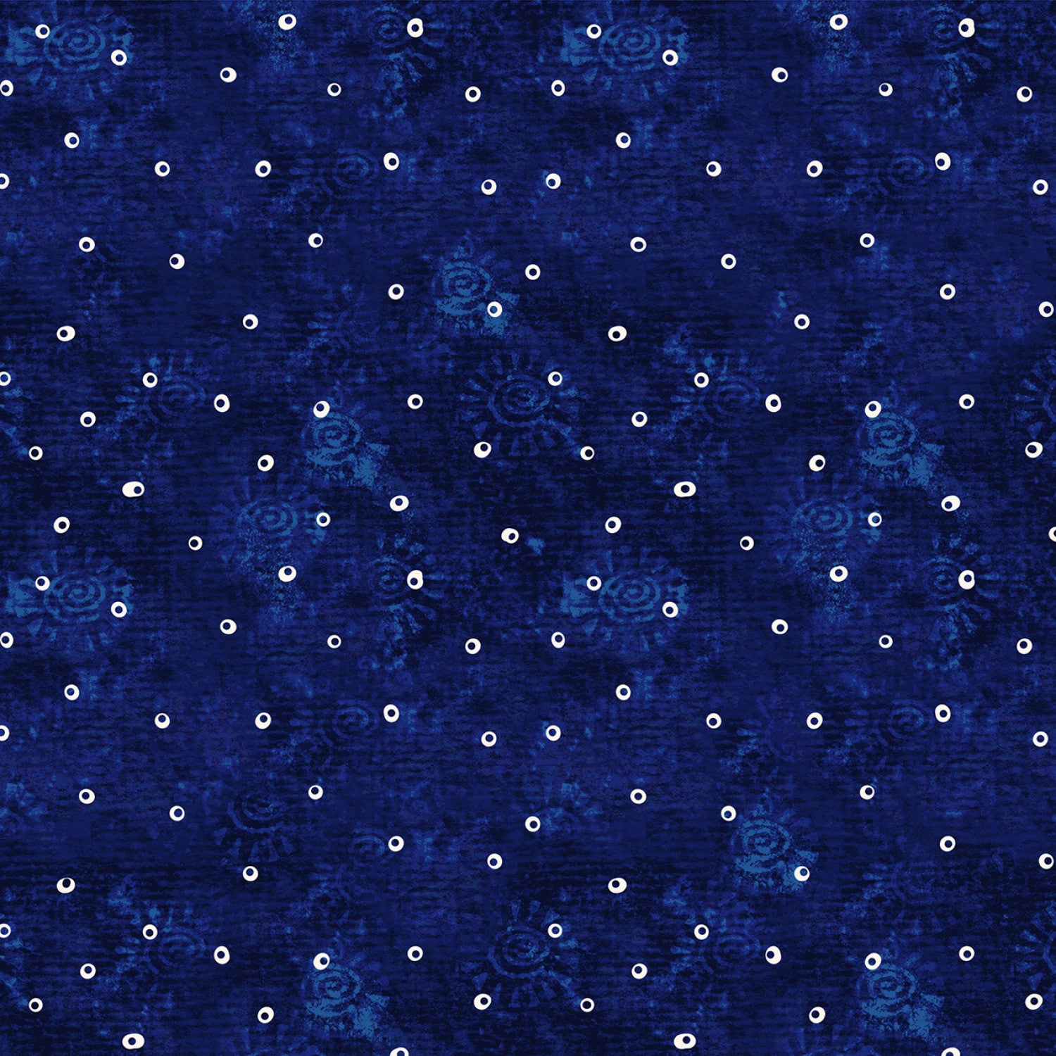 Fantasticats | Digital Hollow Dots Dark Royal Blue by Laurel Burch for Clothworks | Y4347-92