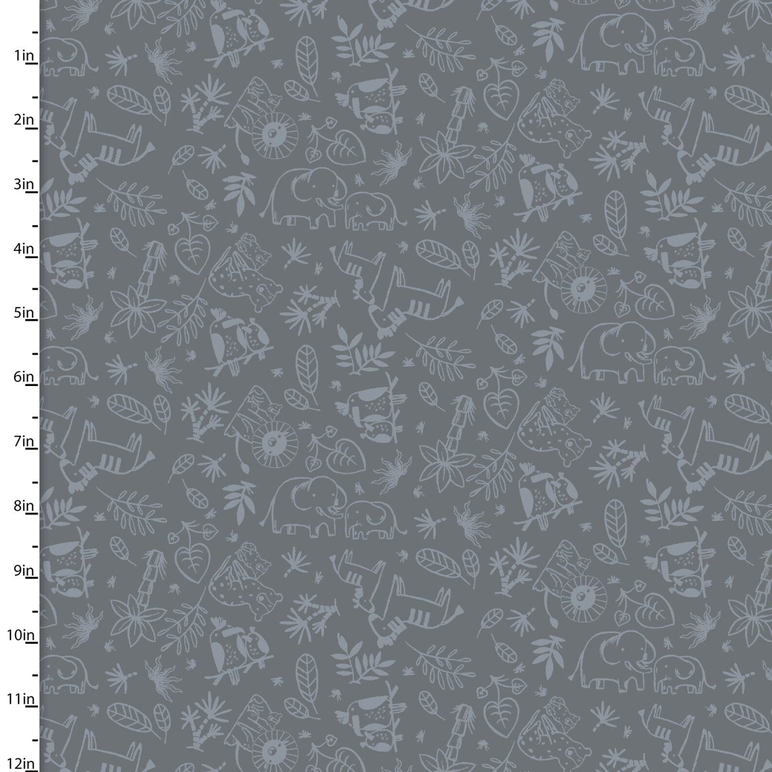 Sweet Savanna - Tonal Outline Gray by Elaine Kay