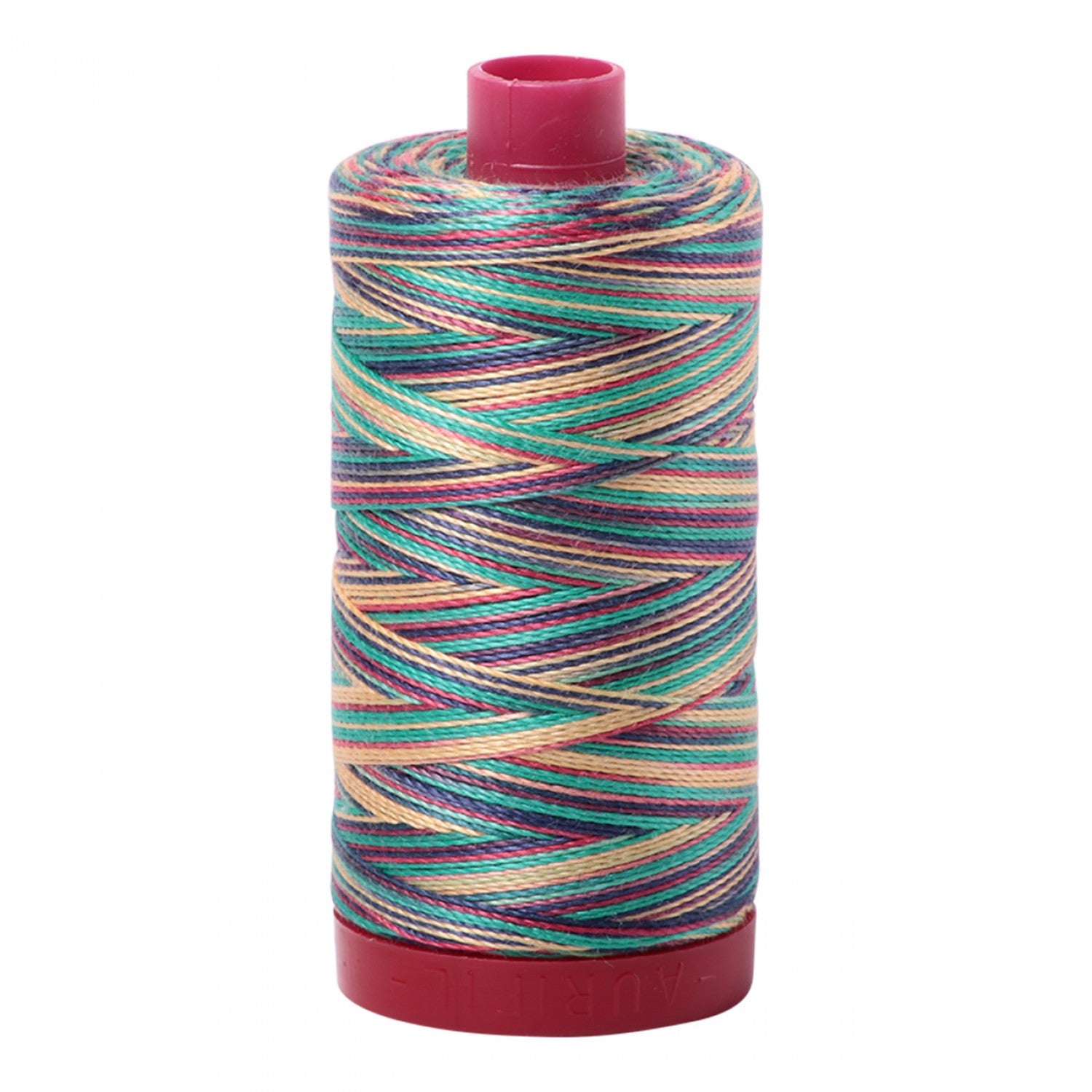 Aurifil 12wt Mako Cotton Thread | Marrakesh Variegated (#3817) | 356 yds