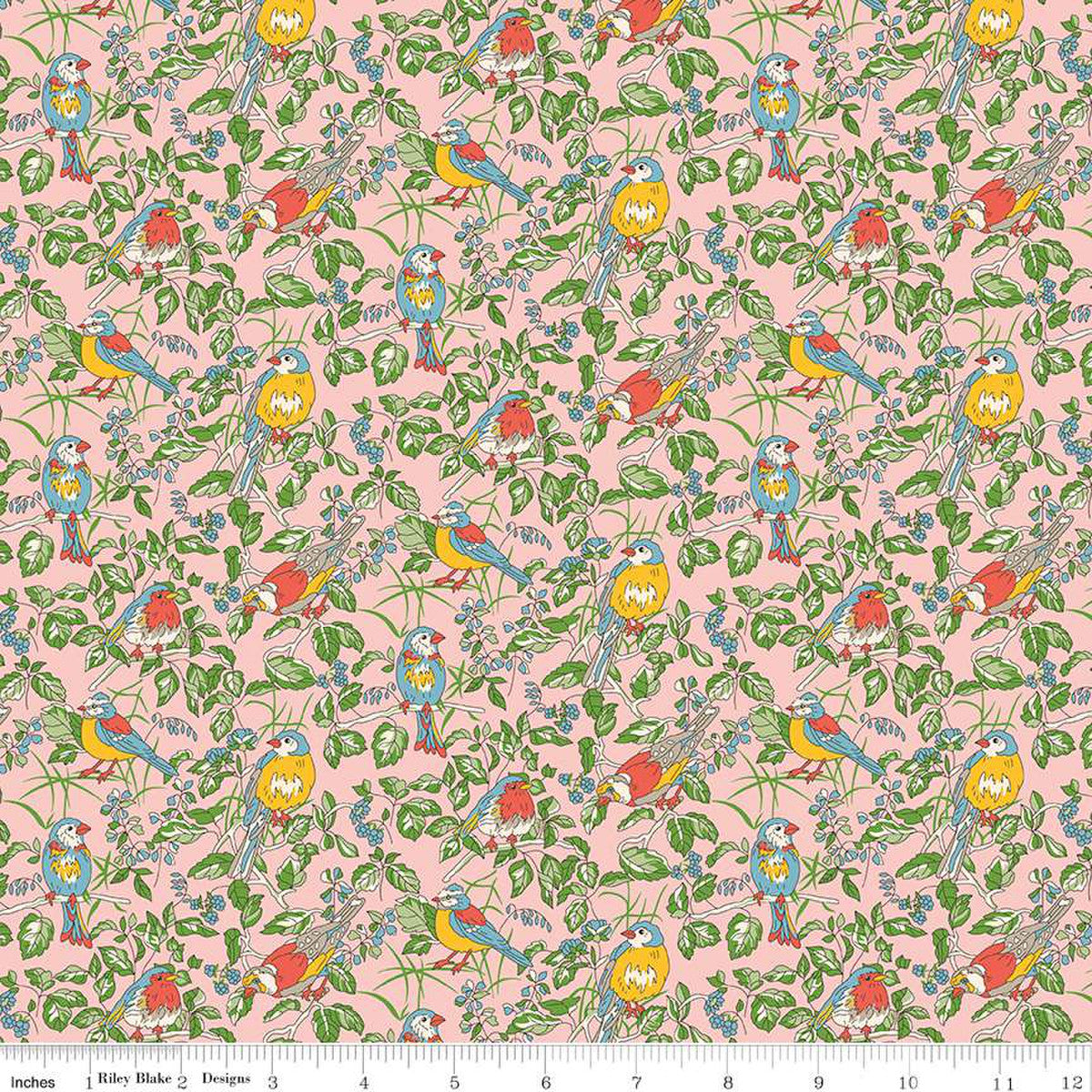 Woodland Walk - Misty Morning Hedgerow Chorus B by Liberty Fabrics